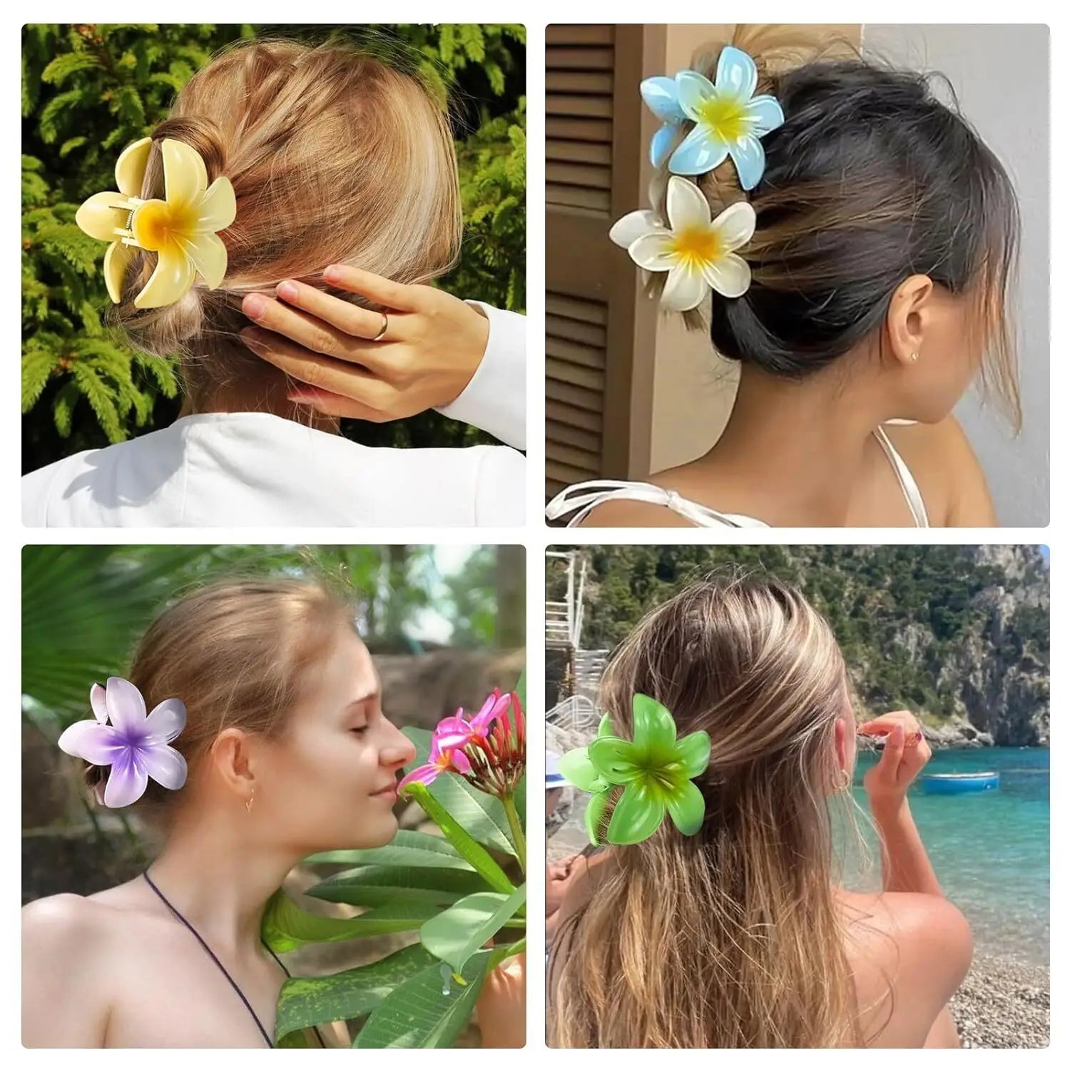 Saccer- Pinces à cheveux femme style hawaïen